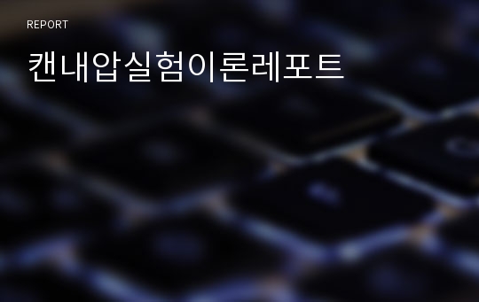 캔내압실험이론레포트