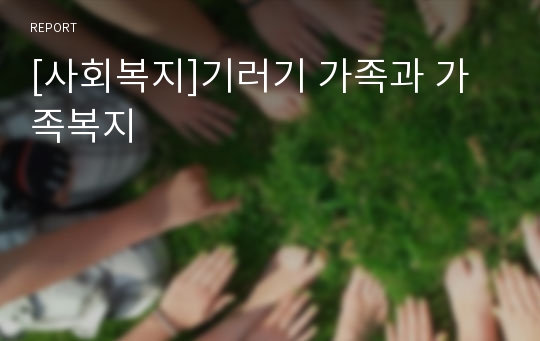 [사회복지]기러기 가족과 가족복지