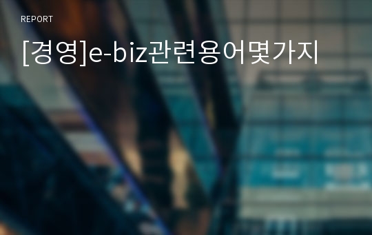 [경영]e-biz관련용어몇가지