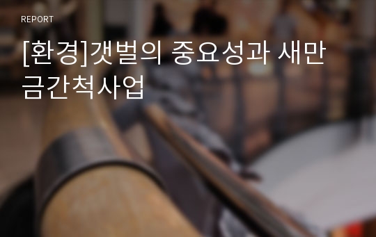 [환경]갯벌의 중요성과 새만금간척사업