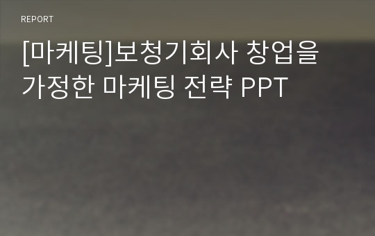 [마케팅]보청기회사 창업을 가정한 마케팅 전략 PPT