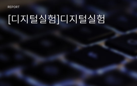 [디지털실험]디지털실험