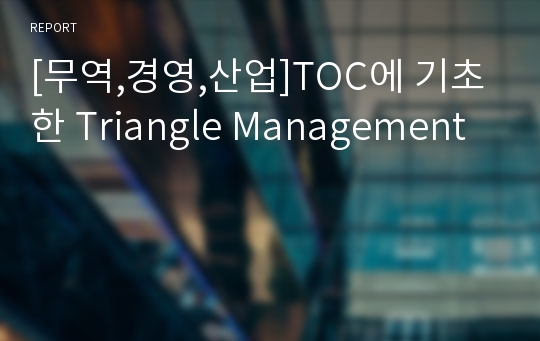 [무역,경영,산업]TOC에 기초한 Triangle Management