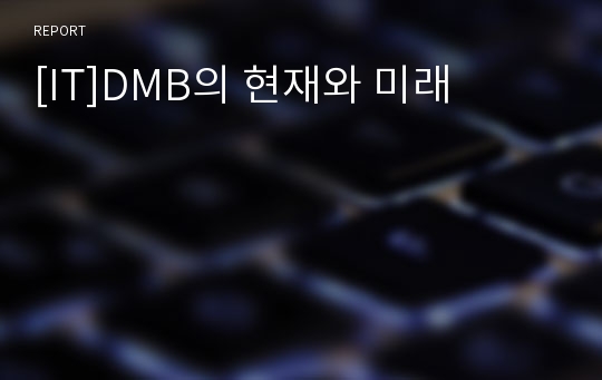 [IT]DMB의 현재와 미래