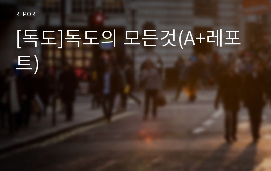 [독도]독도의 모든것(A+레포트)