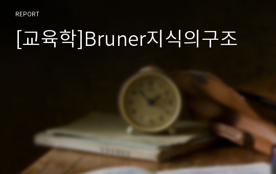 [교육학]Bruner지식의구조