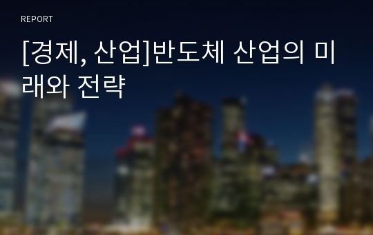 [경제, 산업]반도체 산업의 미래와 전략