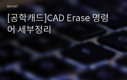 [공학캐드]CAD Erase 명령어 세부정리