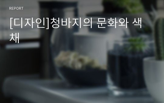 [디자인]청바지의 문화와 색채