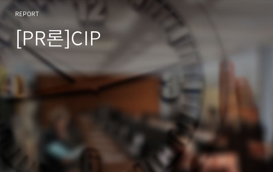 [PR론]CIP