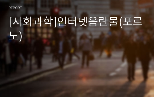 [사회과학]인터넷음란물(포르노)