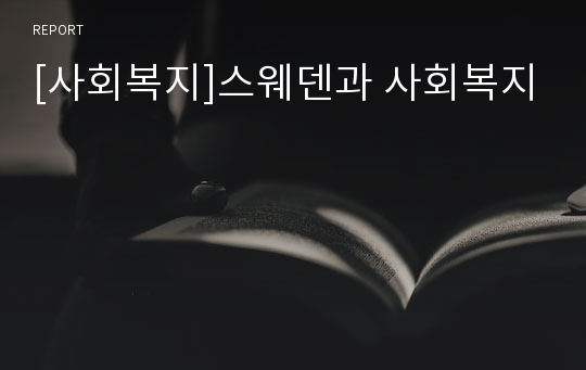 [사회복지]스웨덴과 사회복지