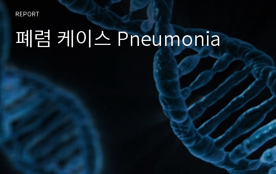 폐렴 케이스 Pneumonia