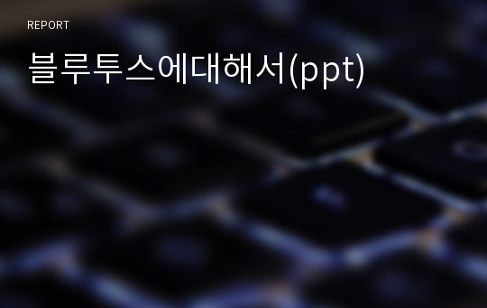 블루투스에대해서(ppt)