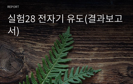 실험28 전자기 유도(결과보고서)