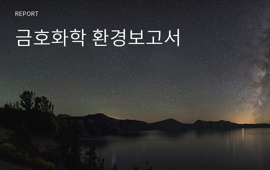 금호화학 환경보고서