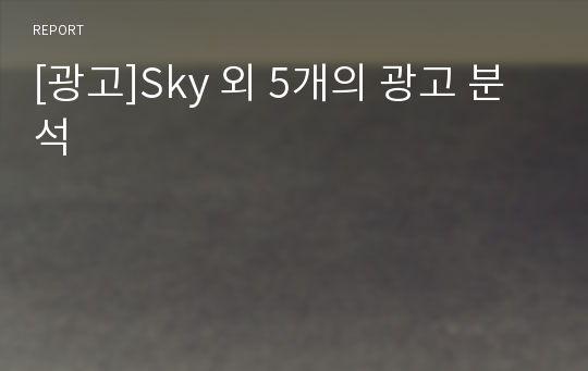 [광고]Sky 외 5개의 광고 분석