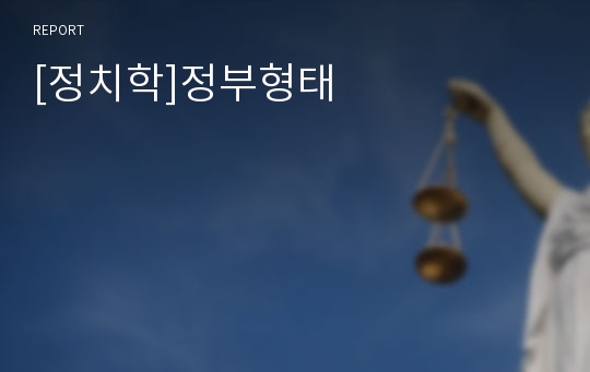 [정치학]정부형태