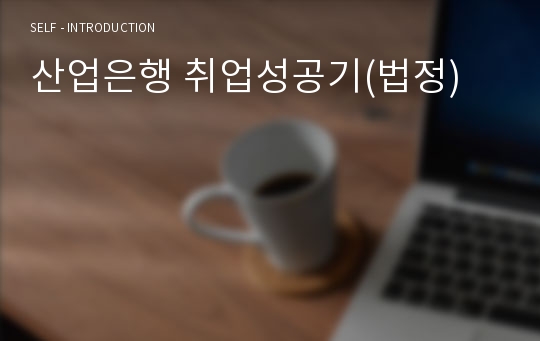 산업은행 취업성공기(법정)