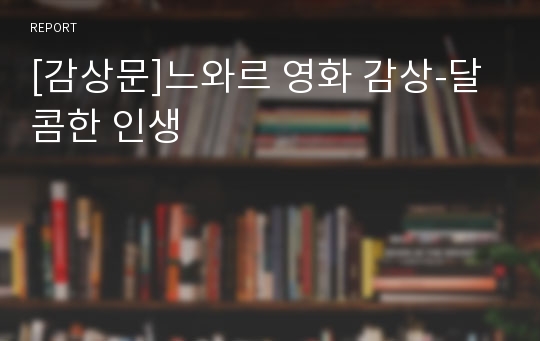 [감상문]느와르 영화 감상-달콤한 인생