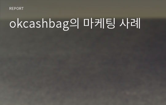 okcashbag의 마케팅 사례