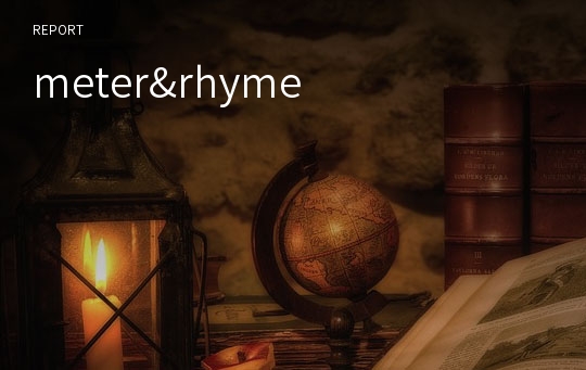 meter&amp;rhyme