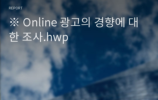 ※ Online 광고의 경향에 대한 조사.hwp