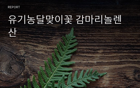 유기농달맞이꽃 감마리놀렌산