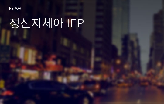 정신지체아 IEP