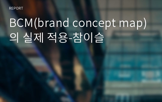 BCM(brand concept map)의 실제 적용-참이슬