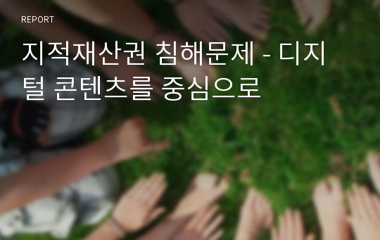 지적재산권 침해문제 - 디지털 콘텐츠를 중심으로