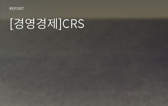 [경영경제]CRS