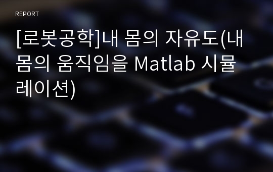 [로봇공학]내 몸의 자유도(내 몸의 움직임을 Matlab 시뮬레이션)