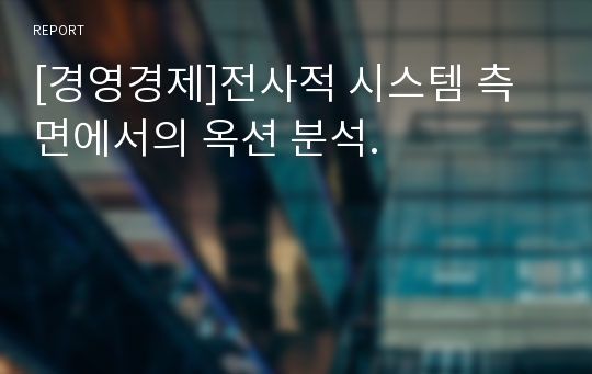 [경영경제]전사적 시스템 측면에서의 옥션 분석.