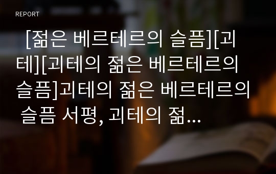   [젊은 베르테르의 슬픔][괴테][괴테의 젊은 베르테르의 슬픔]괴테의 젊은 베르테르의 슬픔 서평, 괴테의 젊은 베르테르의 슬픔 독후감, 괴테의 젊은 베르테르의 슬픔 독서감상문, 괴테 젊은 베르테르의 슬픔을 읽고