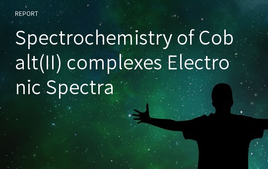 Spectrochemistry of Cobalt(II) complexes Electronic Spectra