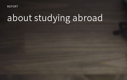 about studying abroad