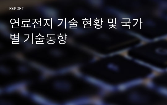 연료전지 기술 현황 및 국가별 기술동향