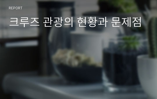 크루즈 관광의 현황과 문제점