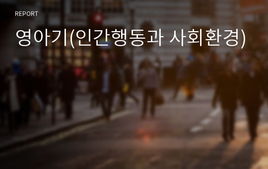 영아기(인간행동과 사회환경)