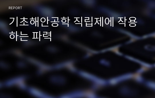 기초해안공학 직립제에 작용하는 파력