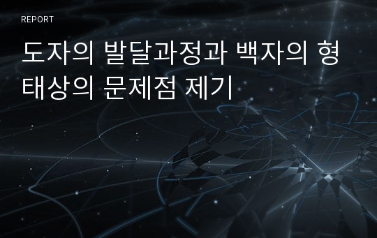 도자의 발달과정과 백자의 형태상의 문제점 제기