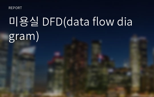 미용실 DFD(data flow diagram)