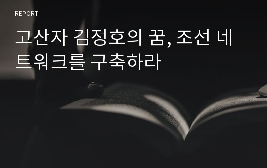 고산자 김정호의 꿈, 조선 네트워크를 구축하라