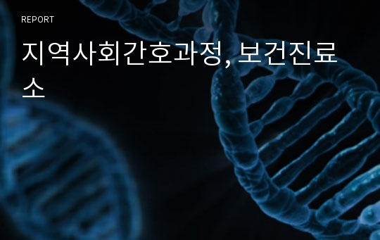 지역사회간호과정, 보건진료소