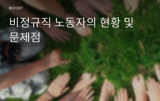 비정규직 노동자의 현황 및 문제점