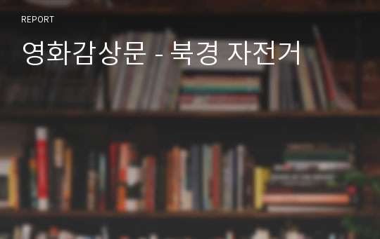 영화감상문 - 북경 자전거