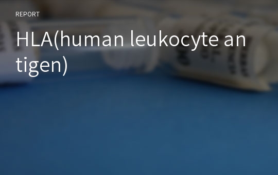 HLA(human leukocyte antigen)