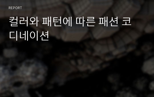 컬러와 패턴에 따른 패션 코디네이션