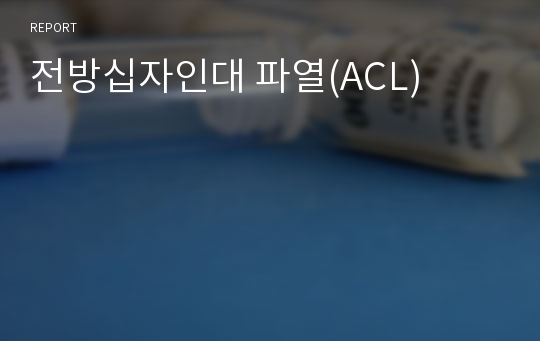 전방십자인대 파열(ACL)